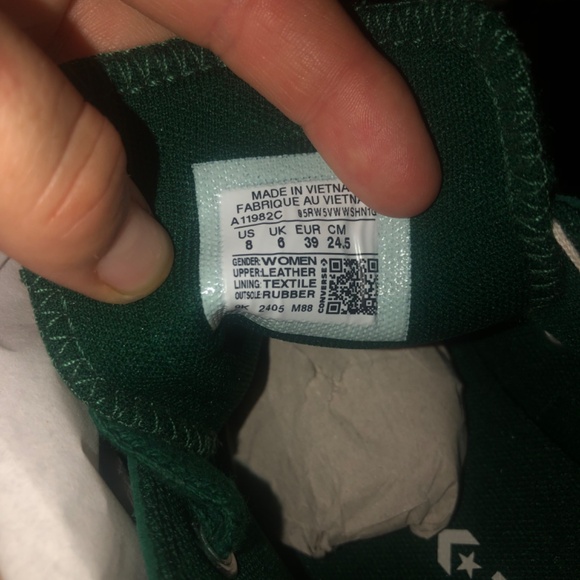 Converse chuck taylor green shoes size 8 - Picture 3 of 3